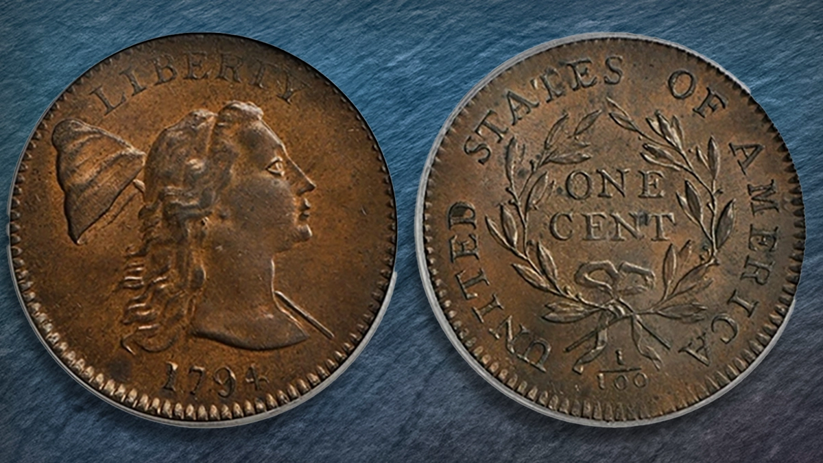 1794 Liberty Cap Cent, Sheldon-18B. Image: Stack's Bowers.