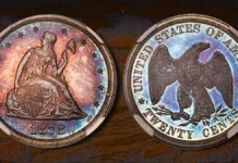 1878 Twenty-Cent Piece. Image: Heritage Auctions.