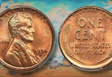 1934-D Lincoln Cent graded PCGS MS67+RD. Image: Heritage Auctions (visit www.ha.com).
