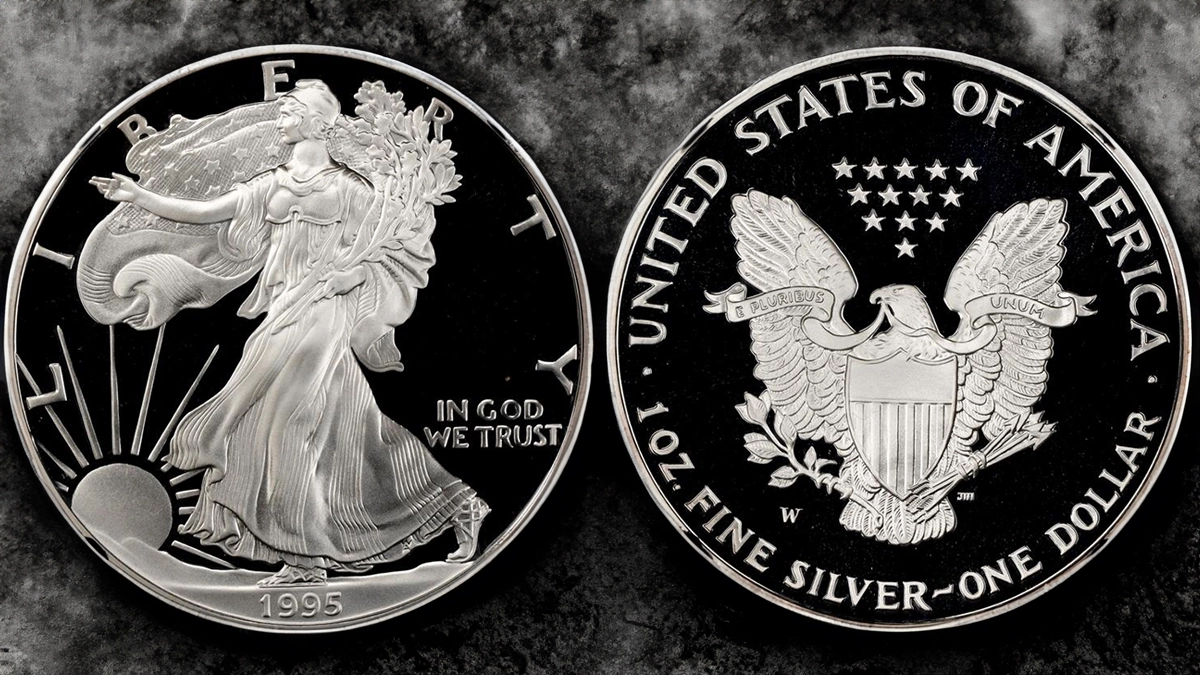 1995-W American Silver Eagle Proof. Image: Stack's Bowers / CoinWeek.