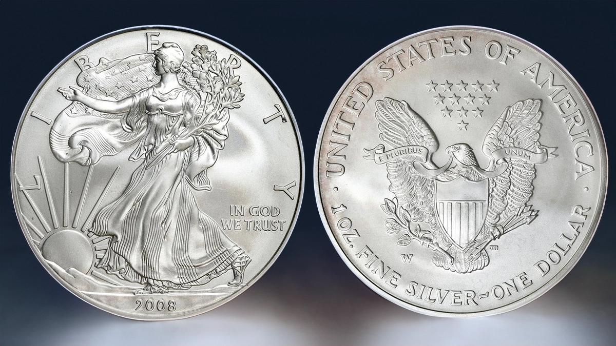 2008-W American Silver Eagle Burnished with Reverse of 2007. Image: Stack's Bowers / CoinWeek.