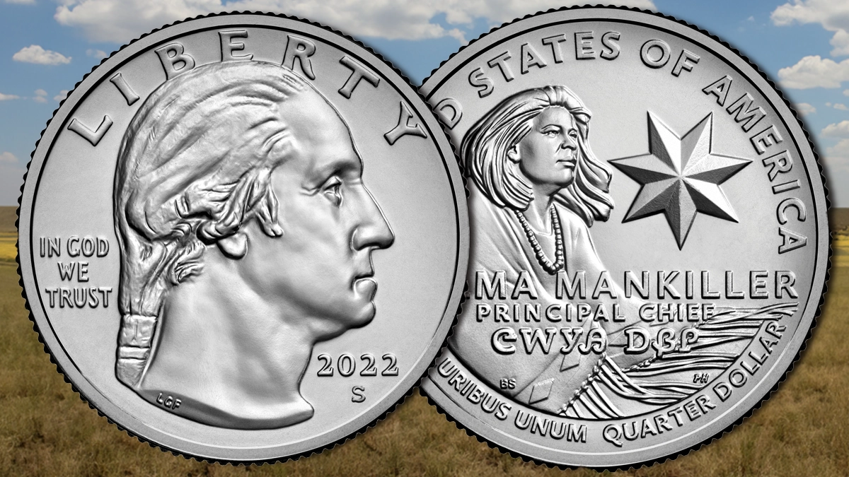 2022-S Wilma Mankiller quarter. Image: CoinWeek / United States Mint.