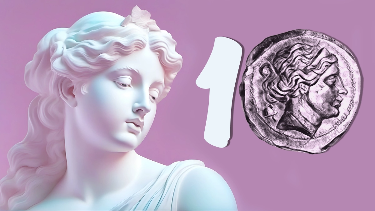 10 Beautiful women on ancient coins.