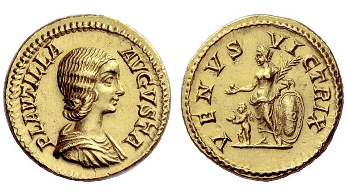 Roman Aureus of Plautilla.