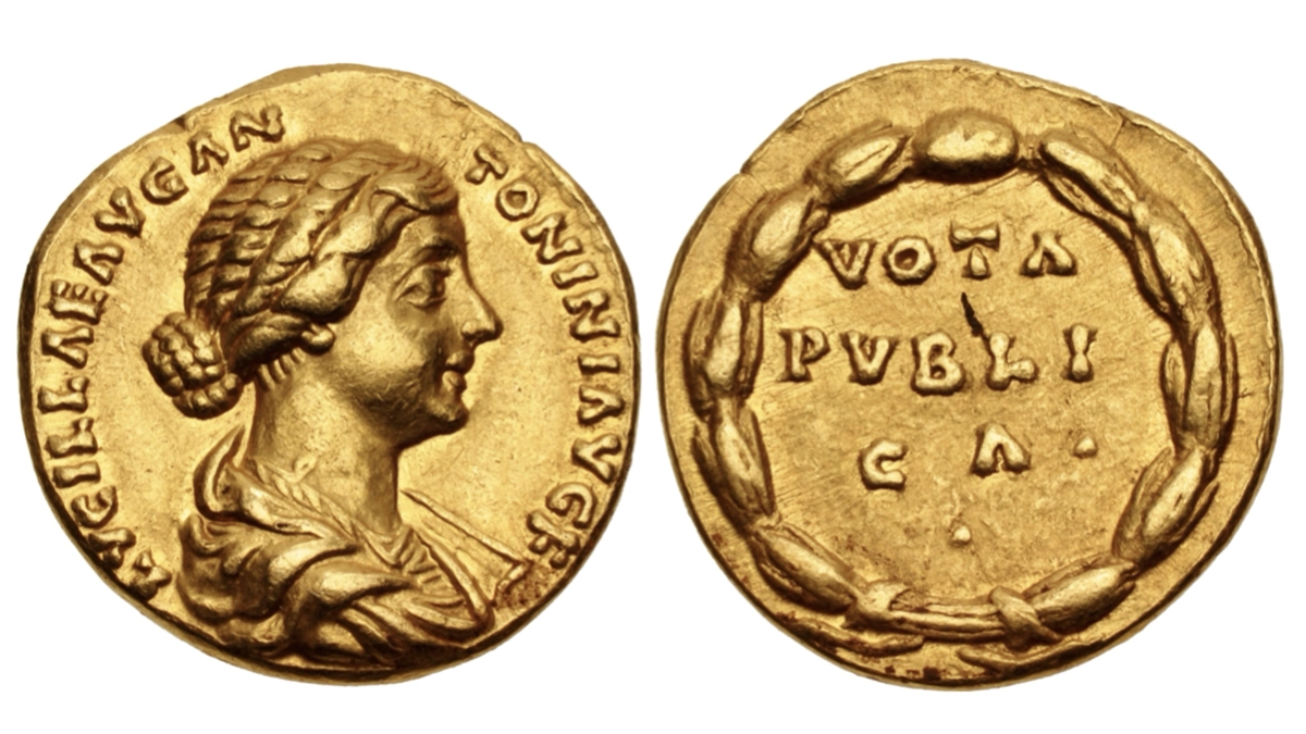Aureus of Rome featuring Lucilla.