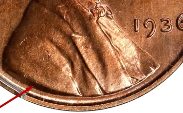 The Bust Truncation of a 1936 Lincoln Cent. Image: Stack’s Bowers / CoinWeek.