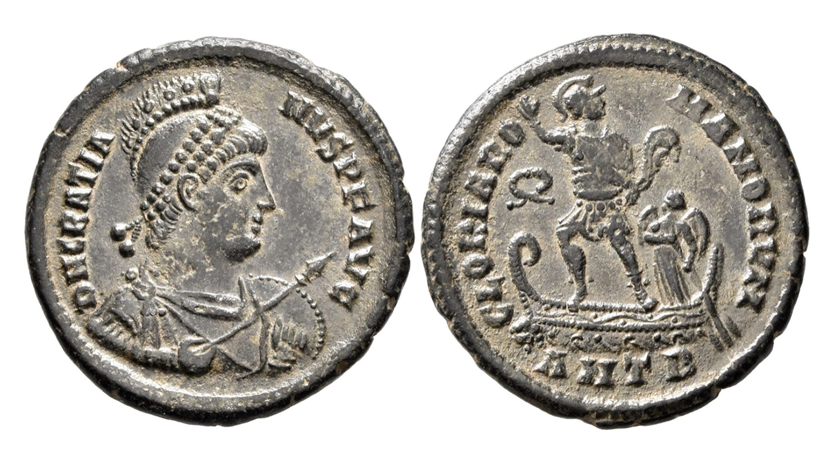 Gratian Majorina bronze coin.