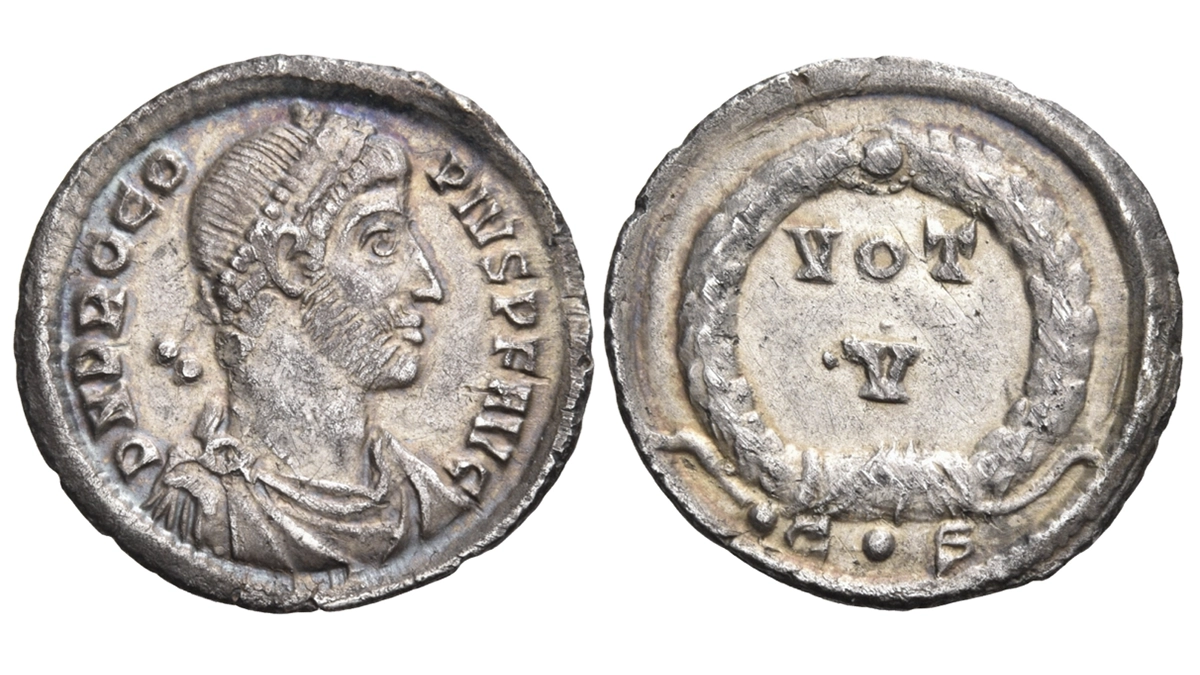 Procopius, usurper, 365-366. Siliqua.