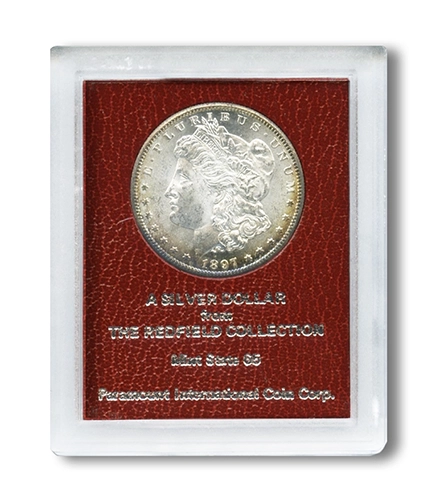 Red Paramount Redfield Hoard coin holder. Image: CoinWeek.