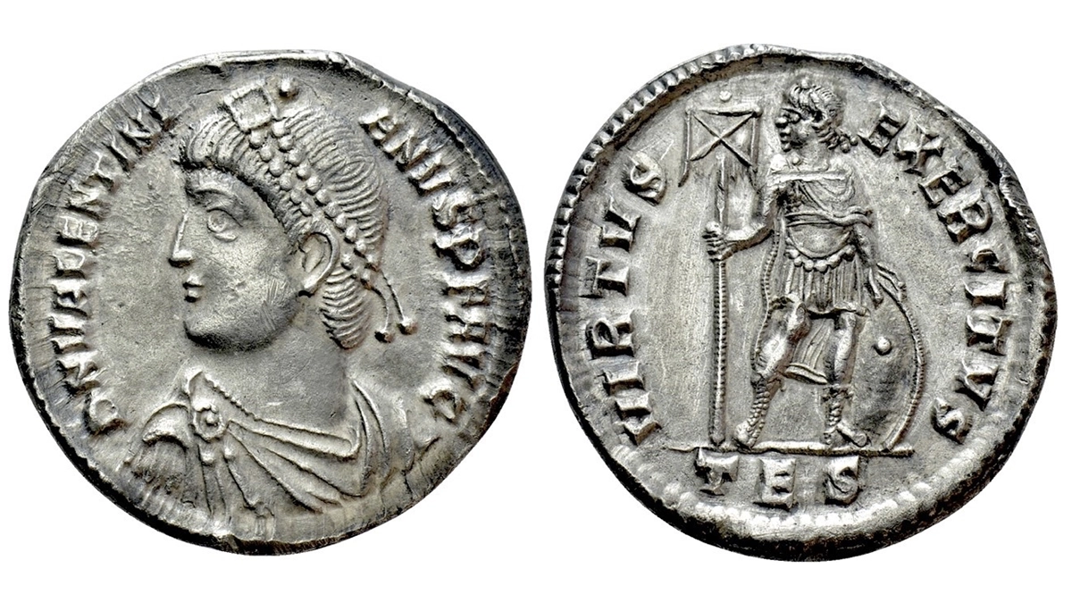 VALENTINIAN I (364-375). Heavy Miliarense. Thessalonika.