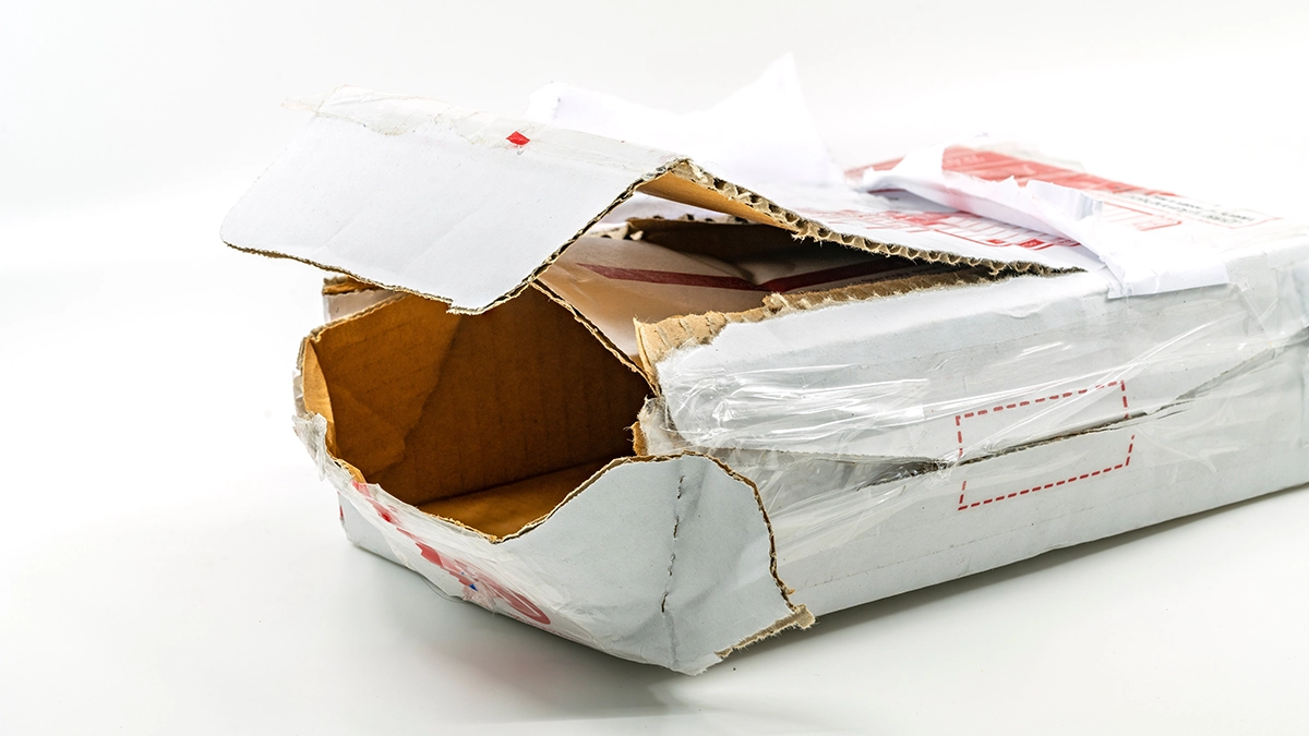 Stock photo of an opened package.