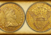 1800 Capped Bust Right Eagle, BD-1. Image: Stack's Bowers.