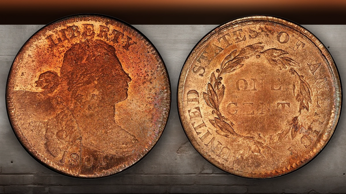 1804 Draped Bust cent restrike. Image: PCGS / CoinWeek / Adobe Stock.