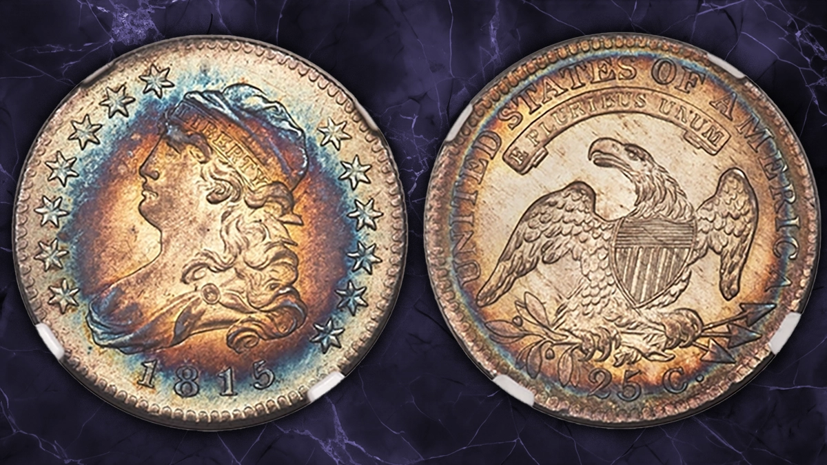 1815 Capped Bust Quarter Dollar, B-1. Image: Heritage Auctions (visit www.ha.com).