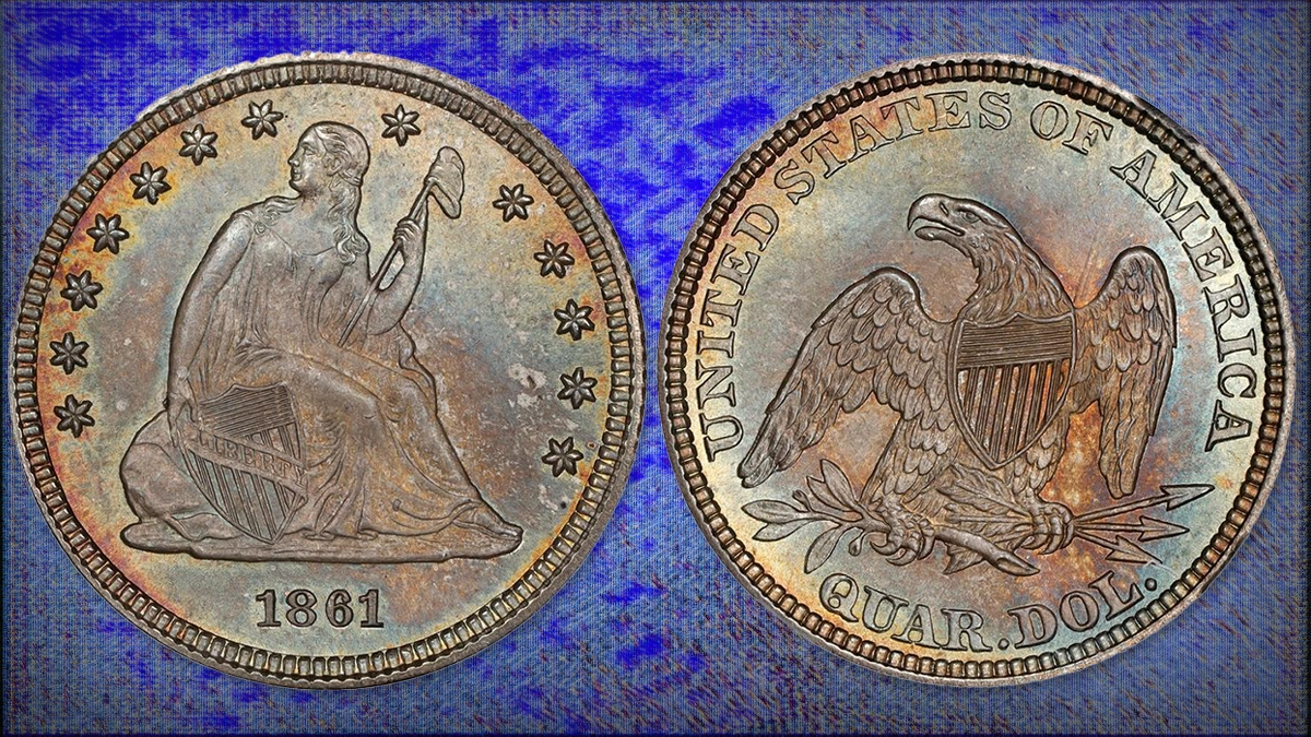 1861 Liberty Seated Quarter. Image: Stack's Bowers.