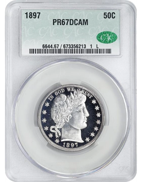 1897 Barber Half Dollar in Proof. Image: Stack's Bowers.