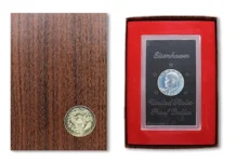 Standard Brown Pack for a 1973-S Eisenhower Dollar Silver Proof. Image: CoinWeek.