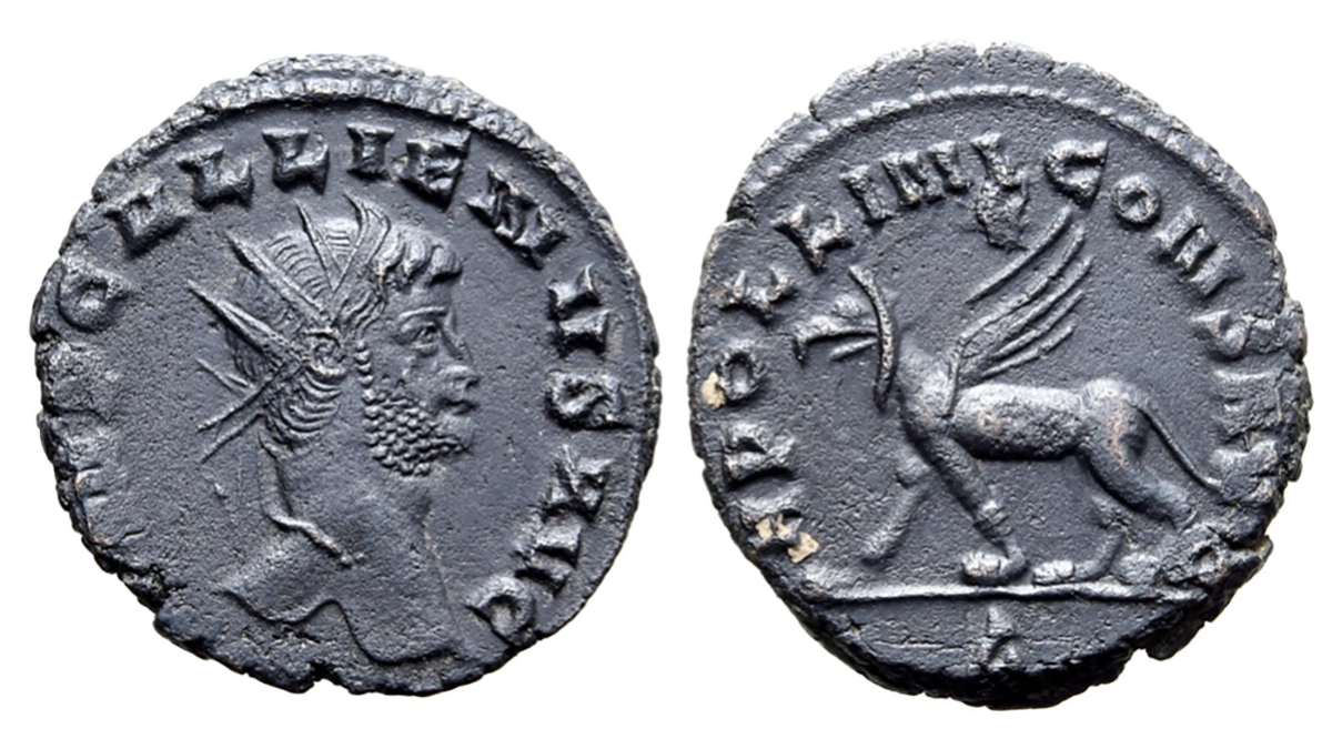 Gallienus, Billon Antoninianus. Rome, 267-268 CE. Image: Roma Numismatics.