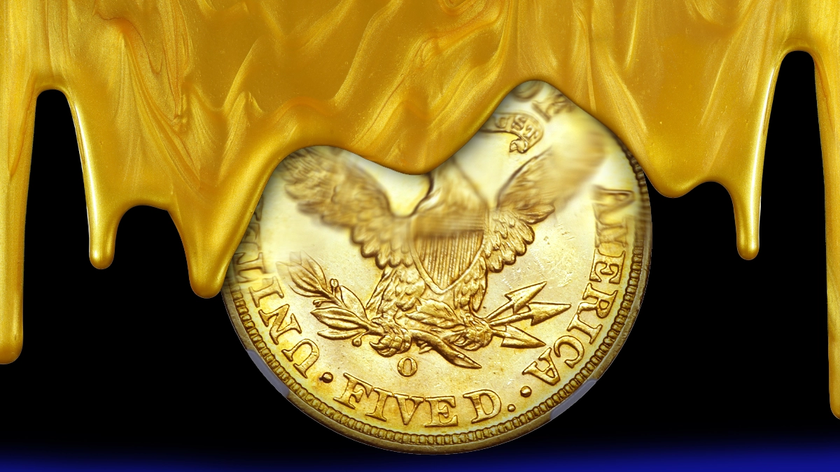 New Orleans Mint Half Eagle melting.