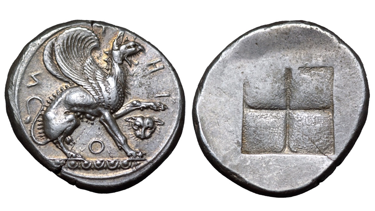 Ionia, Teos Silver Stater. Circa 478-449 BCE Image: Roma Numismatics.