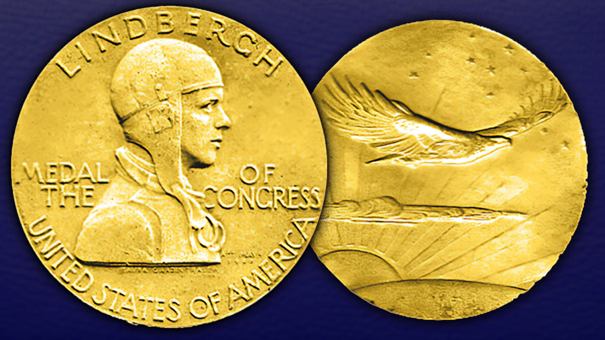 Charles Lindbergh Congressional Gold Medal. Image: Centpacrr / CoinWeek