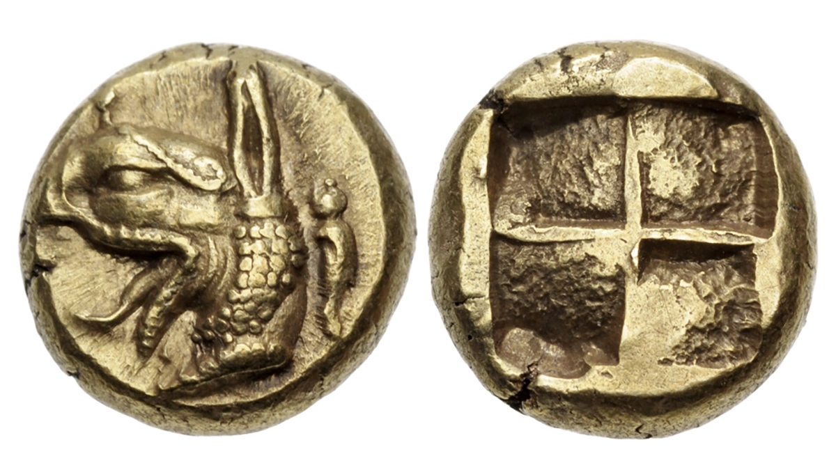IONIA, Phokaia. Circa 625/522 BCE. Electrum Hekte – Sixth Stater. Image: CNG.