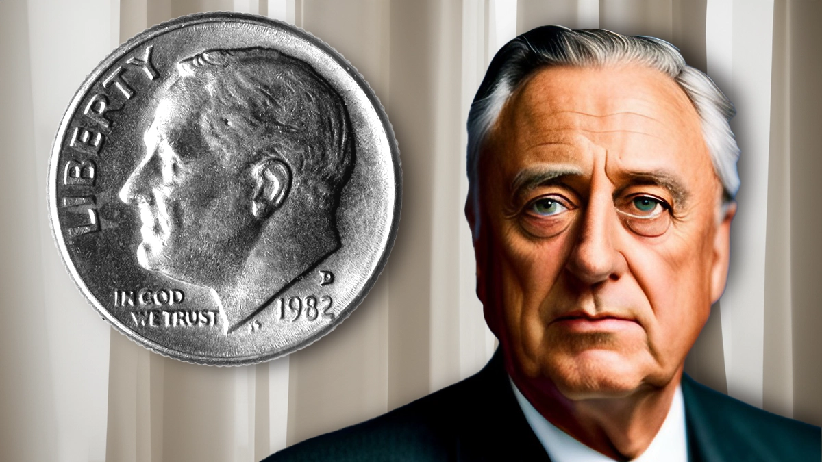 An image of a dime and President Franklin D. Roosevelt