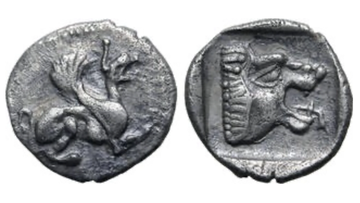 Troas, Assos Silver Obol. 5th century BCE. Image: Roma Numismatics.