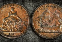 "1781" North American Token (likely struck in 1818-1820). Image: Stack's Bowers.