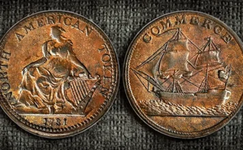 "1781" North American Token (likely struck in 1818-1820). Image: Stack's Bowers.