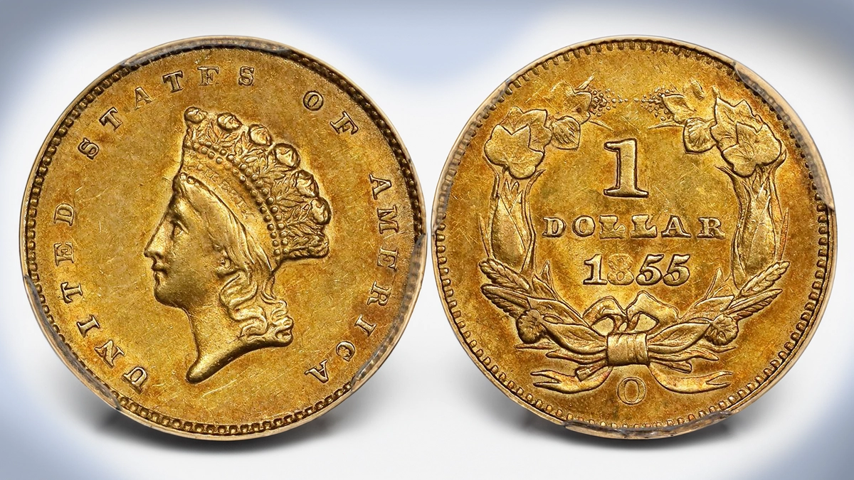 1855-O Gold Dollar. Image: Stack's Bowers.