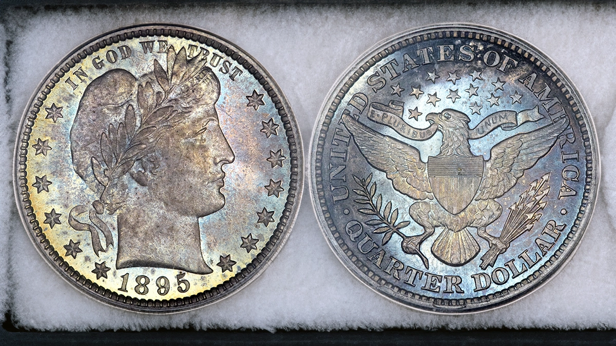 1895 Barber Quarter. Image: Heritage Auctions / CoinWeek.