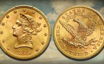 1899 Liberty Head Eagle with Motto. Image: Stack's Bowers / Adobe Stock / CoinWeek.