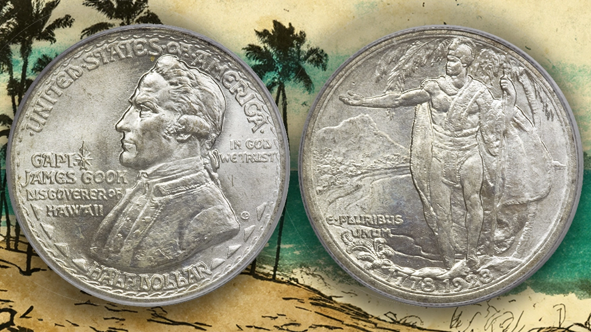 1928 Hawaiian Sesquicentennial Half Dollar graded PCGS MS66+. Image: Heritage Auctions (visit www.ha.com).