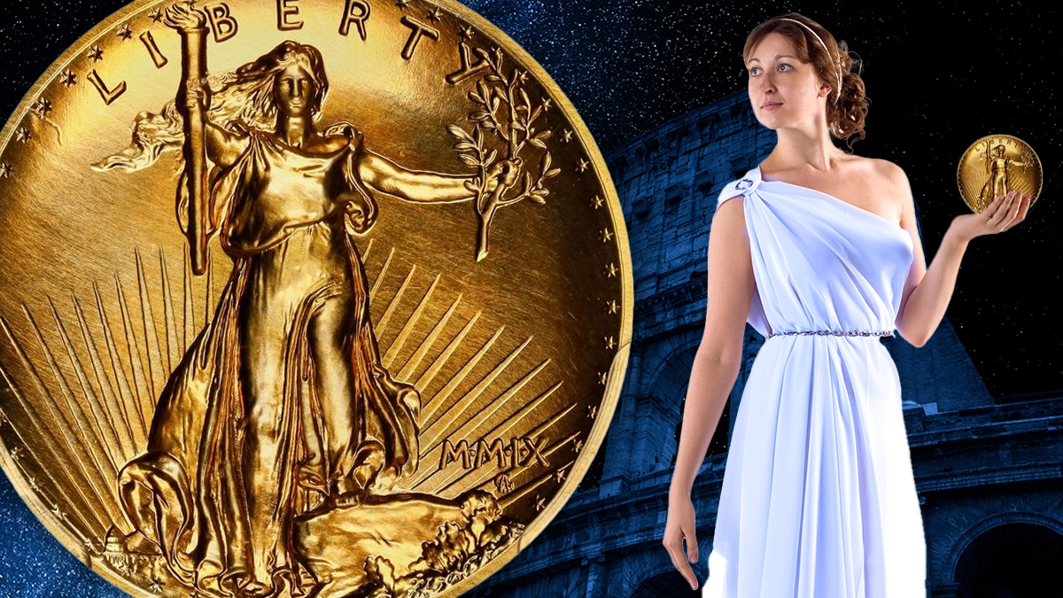 2009 Ultra High Relief Saint-Gaudens double eagle shows Liberty wearing a Chiton. Image: Adobe Stock / CoinWeek.