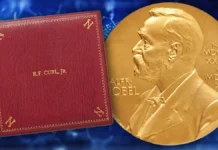 R.F. Curl Nobel Prize. Image: Nate D. Sanders Auctions / CoinWeek.
