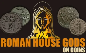 Roman House Gods on Coins.