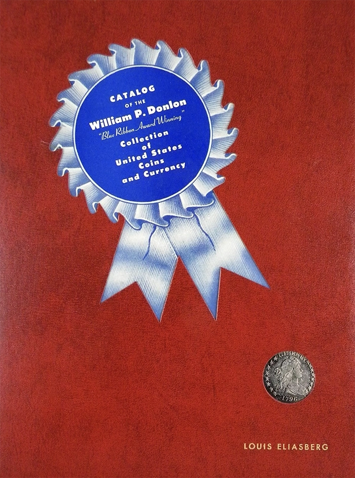 Abe Kosoff's catalog of the William P. Donlon Collection. This hardcover edition was produced for Louis Ellsberg, Sr., whose name appears in the lower right corner. Image: Kolbe & Fanning.