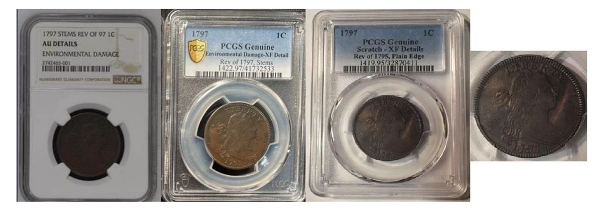 1797 Shelton-139 Draped Bust Cent Counterfeit.
