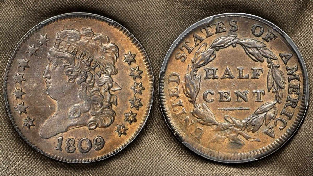1809 Classic Head Half Cent, C-1. Image: Stack's Bowers / CoinWeek.