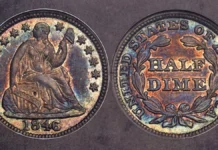 1846 Liberty Seated Half Dime. Image: Heritage Auctions.