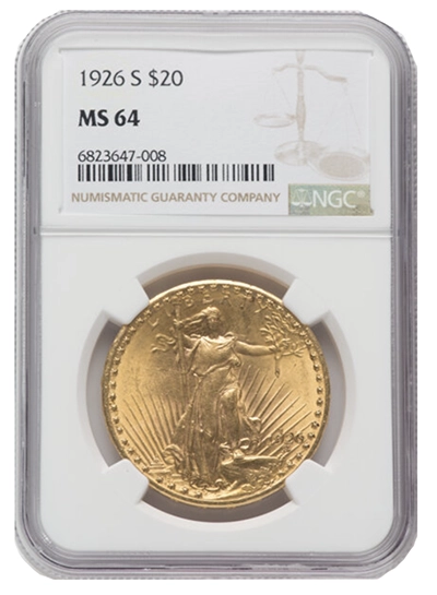 1926-S Saint-Gaudens Double Eagle. Image: Heritage Auctions.