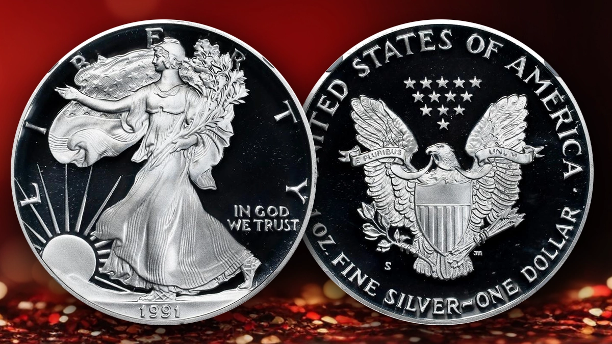 1991-S American Silver Eagle. Image: Stack's Bowers / Adobe Stock.
