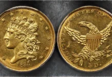 Classic Head Half Eagle. Image: Stack's Bowers / CoinWeek.