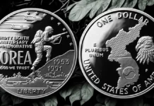 1991-P Korean War Memorial Silver Dollar. Image: U.S. Mint / CoinWeek.