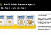 PCGS May-June 2024 Pre-33 Gold Surprise Special.