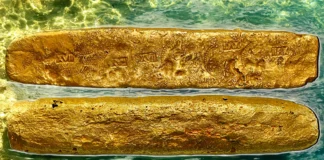 5-pound gold bar from the Nuestra Señora de Atocha. Image: Sedwick / CoinWeek.