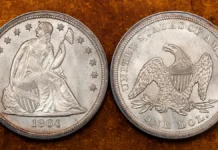 1864 Liberty Seated Dollar. Image: Stack's Bowers / CoinWeek.