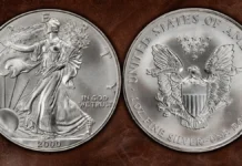 2000 American Silver Eagle. Image: Stack's Bowers / CoinWeek.