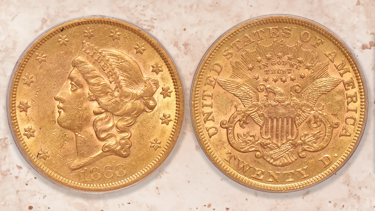 1868-S Liberty Head Double Eagle. Image: Scotsman / CoinWeek.